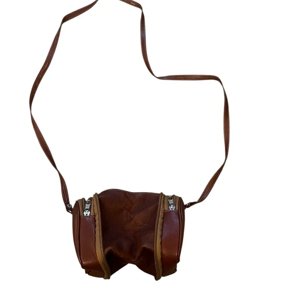 Adorable Leather Expandable Mini Duffel Crossbody Bag 🖤